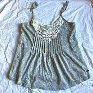Timeless flowy pleated lace top
